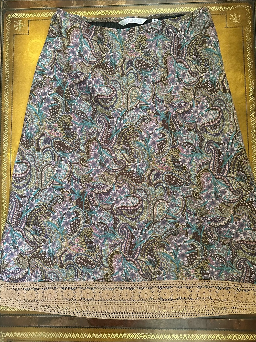 Lavender Paisley Skirt size medium